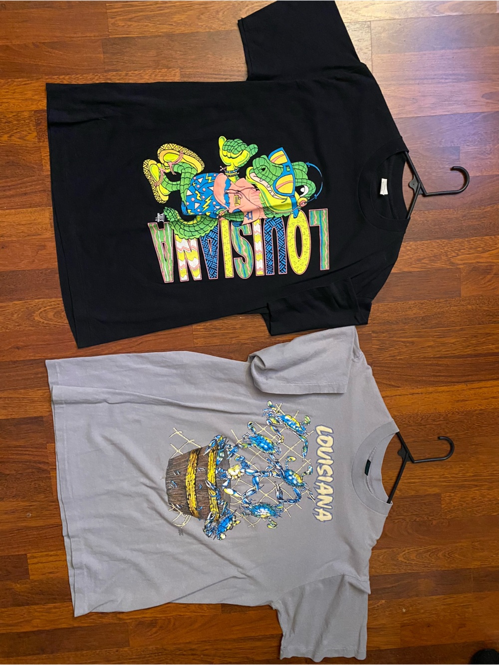 Vintage Louisiana Puff Print Gator Graphic T‑Shirt XL